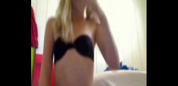  SheFuckedUp amater blonde teen Sherra Mason home webcam strip